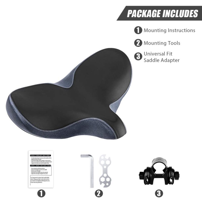 ylg oversized comfort bike seat comfortable replacement bike saddle memory foam