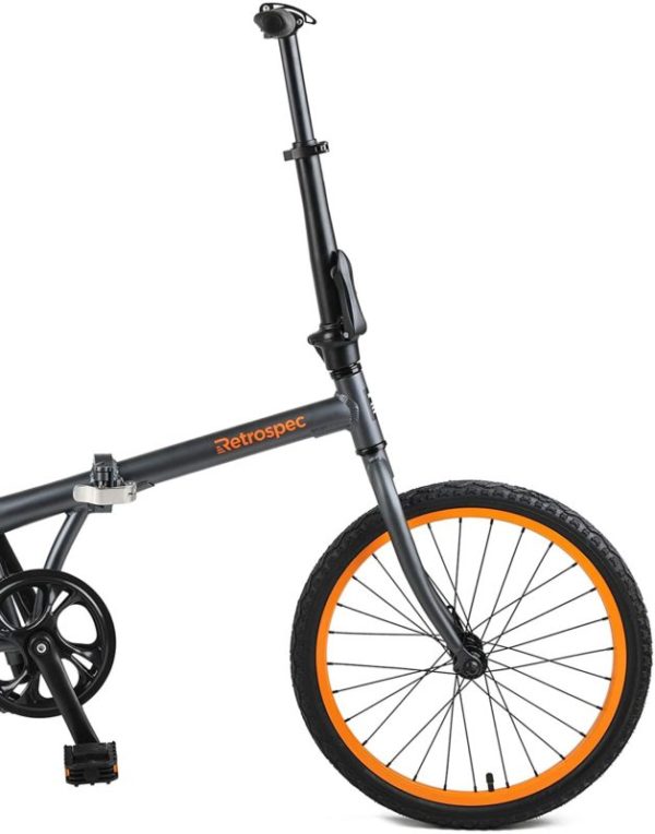 Retrospec Judd Single-Speed Folding Bike with Coaster Brake-front