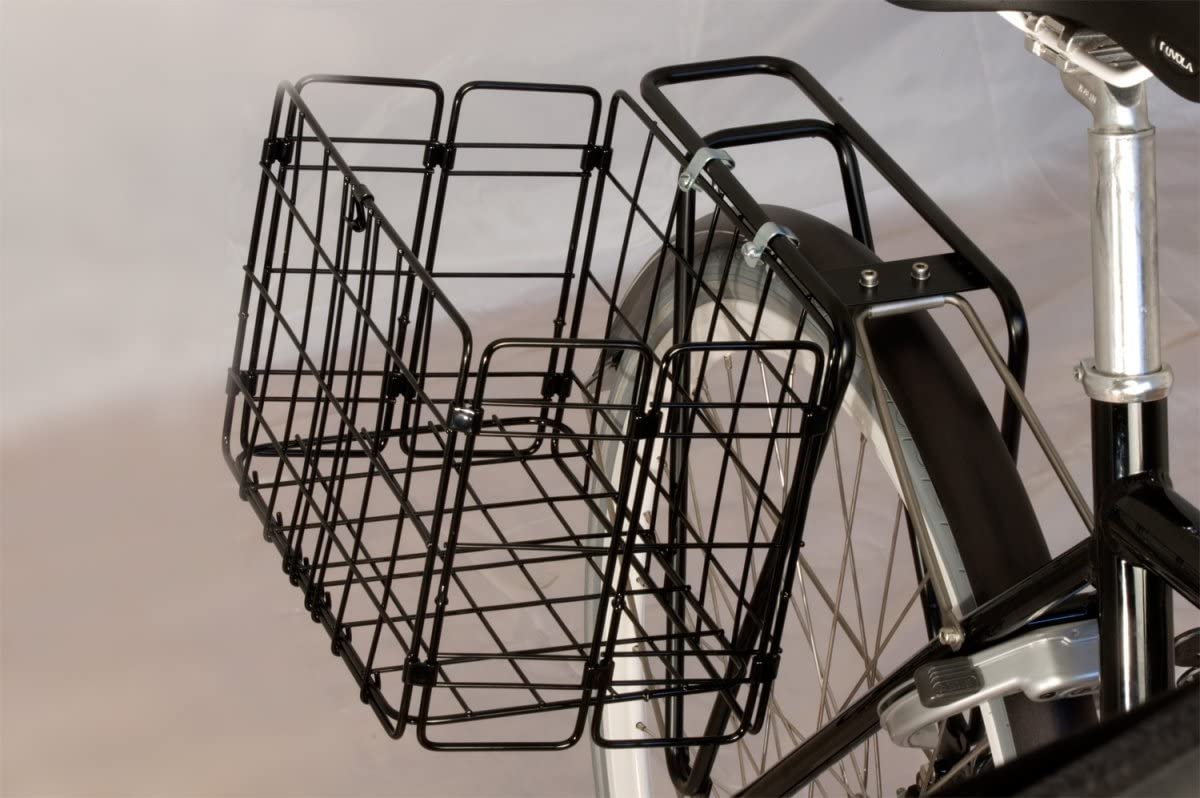 folding rear bike basket