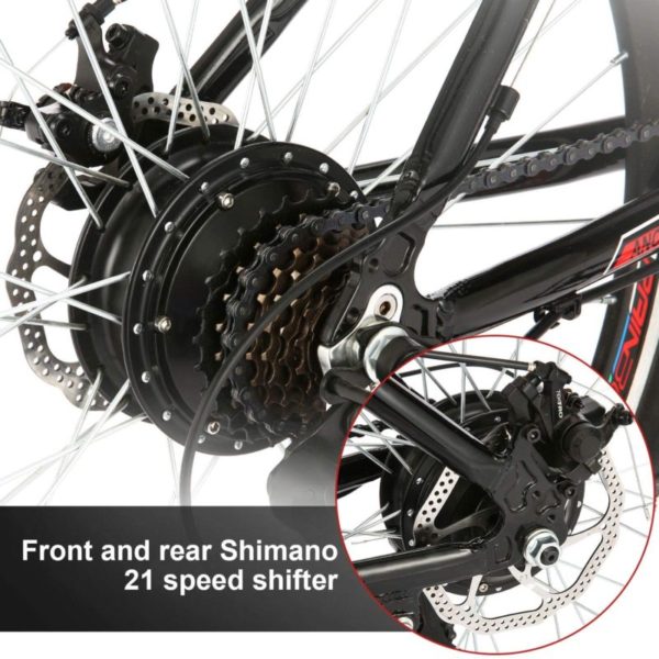 ANCHEER Folding Electric Mountain Bike-shiffter