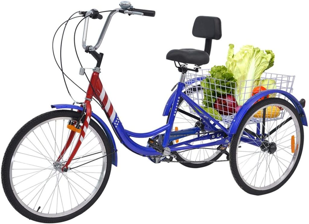 Barbella 26 Inch 3 Wheel Adult Tricycle Bike Cycling Pedal Cruiser
