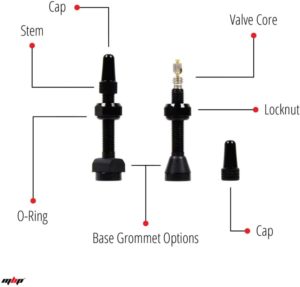 MBP Alloy Tubeless 40mm Bicycle Presta Valve Stems