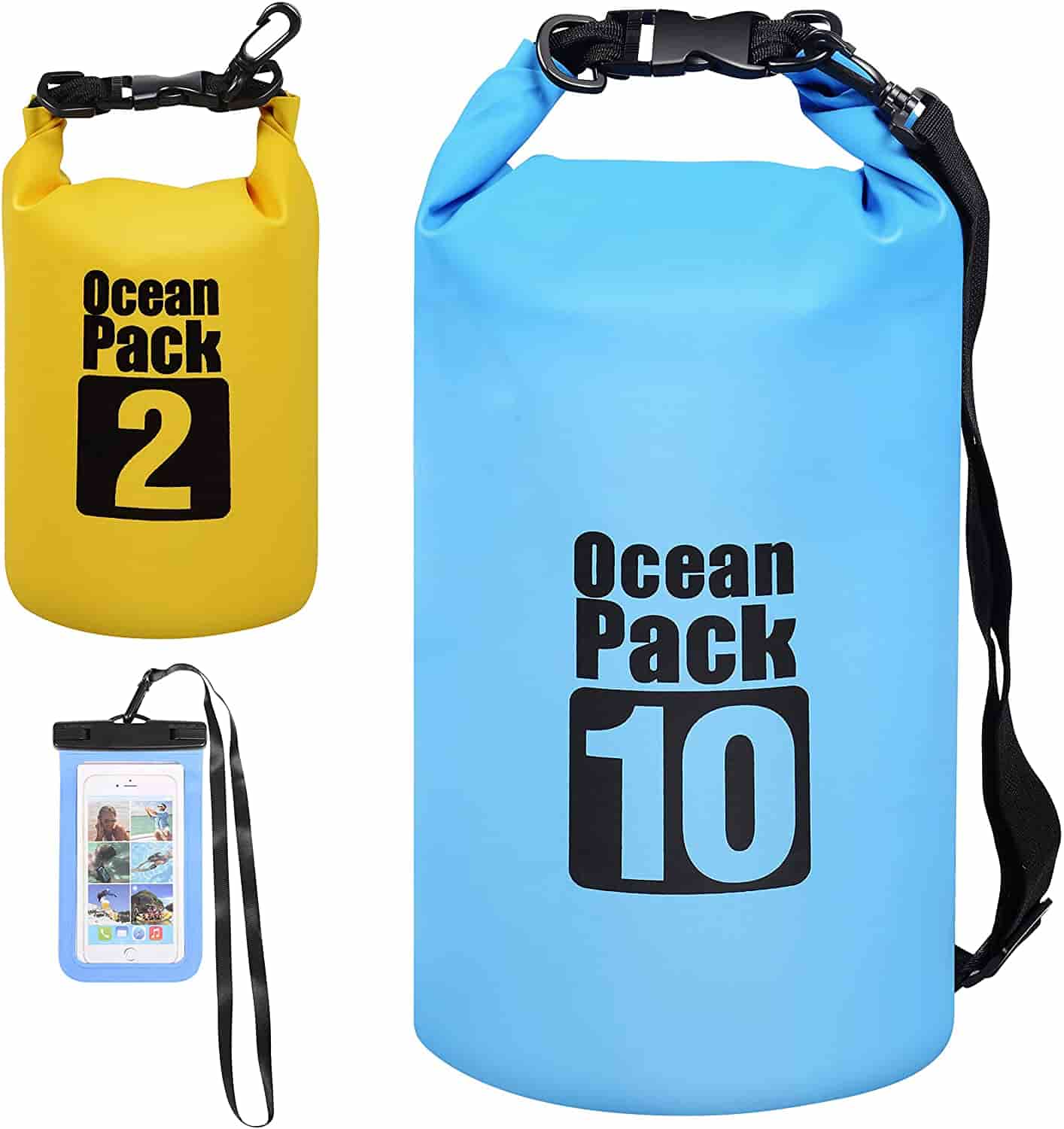 Waterproof Dry Bag All Purpose Dry Sack 3-Pack