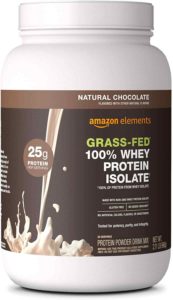 Amazon Elements Grass-Fed 100% Whey Protein Isolate Powder