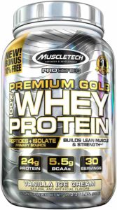 MuscleTech Premium Gold 100% Whey Protein Powder