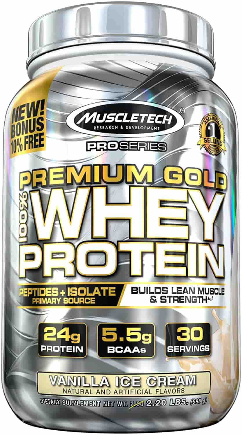 MuscleTech Premium Gold 100% Whey Protein Powder