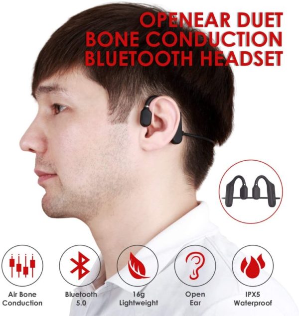 Air Open Ear Wireless Bone Conduction Headphones ear bone