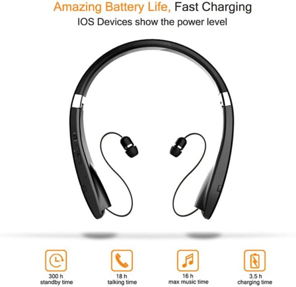 Foldable Bluetooth Headset battry life