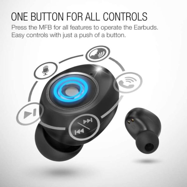 Purity True Wireless Earbuds button control