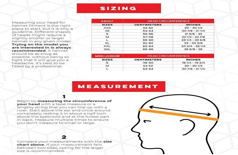 How To Measure Head For Helmet Bike Helmet Guide