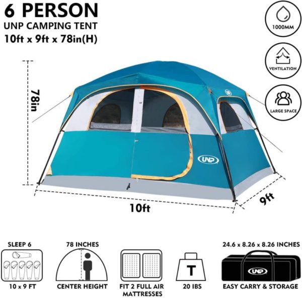 UNP Tents 6 Person features