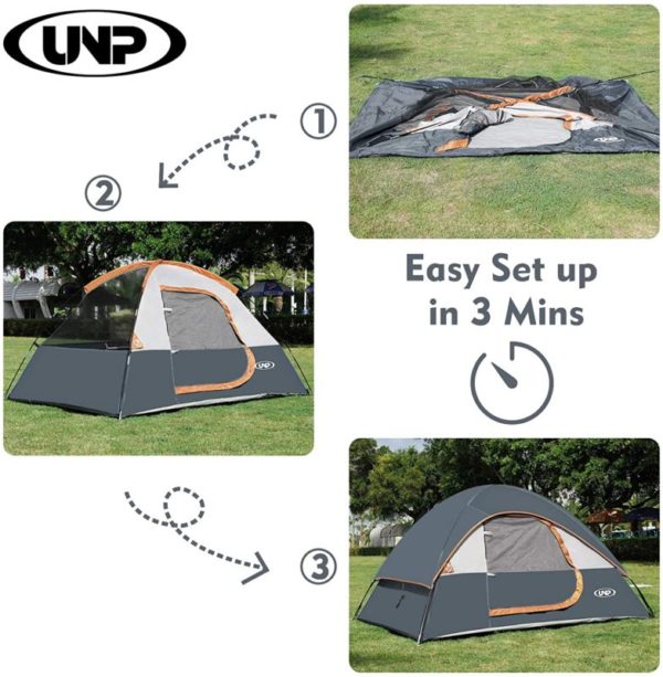 unp Camping Tent 3 Person set up