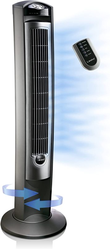 Lasko 42" Bladeless Design 3-Speed, Oscillating Tower Fan